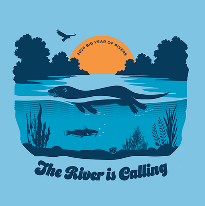 Updated river shirt fish otter river river otter shirt