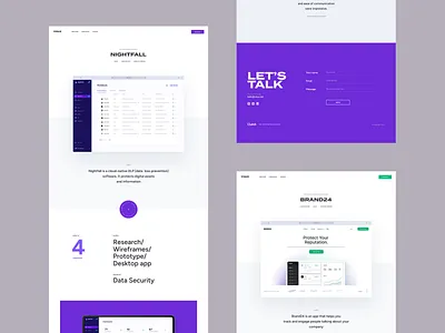 Shot #20525240 agency blue case clean design digital illustration landing project study ui ux violet