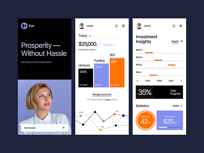 Evo Investment Mobile App Design app app design app ui app ux investment app mobile mobile app design