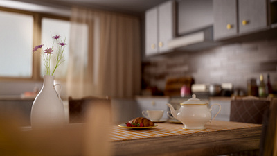 "The Kitchen" 3d 3d art after effects art atmosphere c4d cinema4d design details graphic design illustration kitchen light modeling motion design motion graphics realistic redshift render