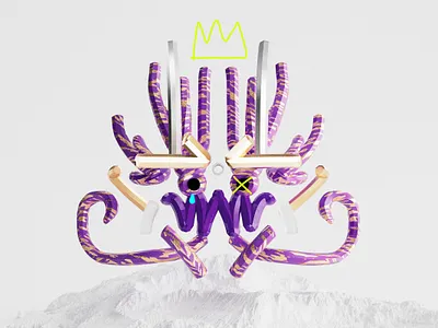 the king art crown global illustration iron king mask me sculpture