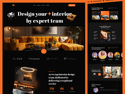 Interior Design Landing Page design landing page minimal ui uiux ux design website design