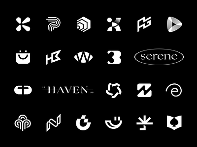 Minimalist Logos Collection black and white branding design graphic design logo logo collection logo grid minimalist logo vector visual idenity