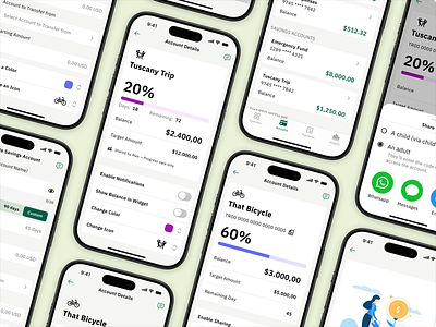 Goal-based banking — calm UI for grown-up money. case study figma fintech mobileui productdesign ui ux