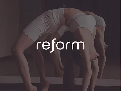Reform Wordmark branding brown logo calm logo design graphic design logo minimalist logo pastel vector wordmark yoga branding yoga logo