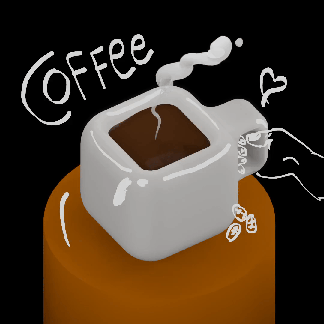Cup of joe to start & finish the day 3d animation design graphic design illustration motion graphics vector
