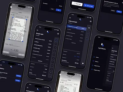 SplitMate - Bill Splitting App UI group payments