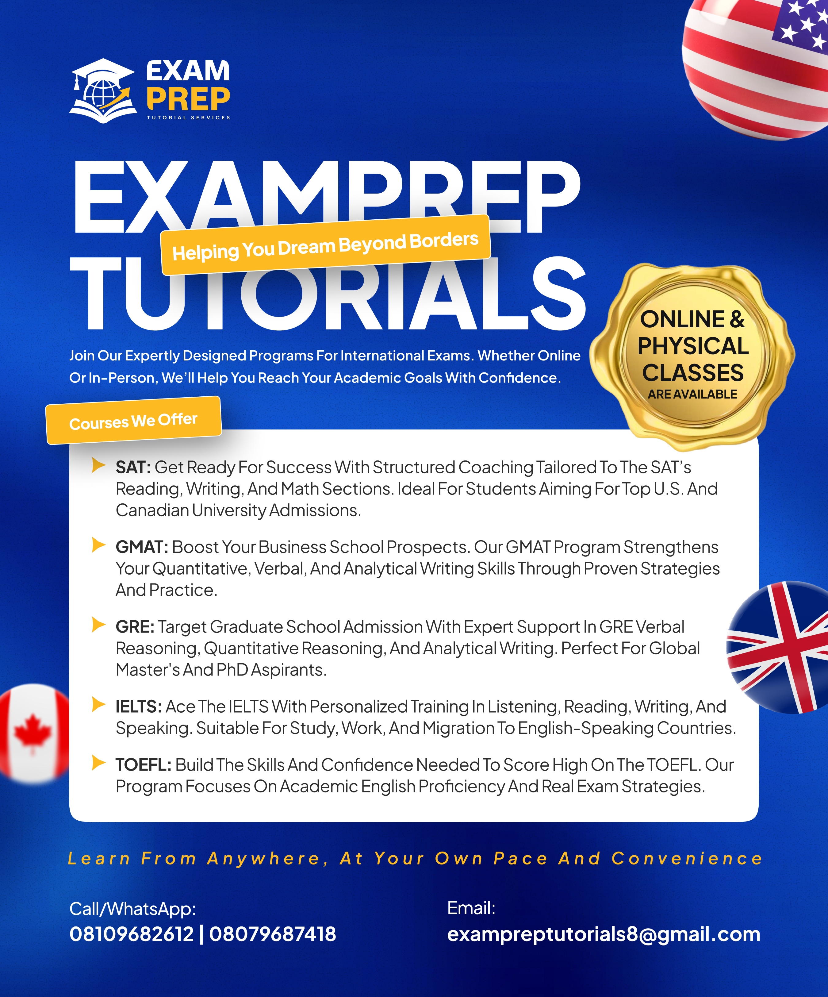 Facebook & Instagram AD Flyer Design for an Tutorial Center branding graphic design