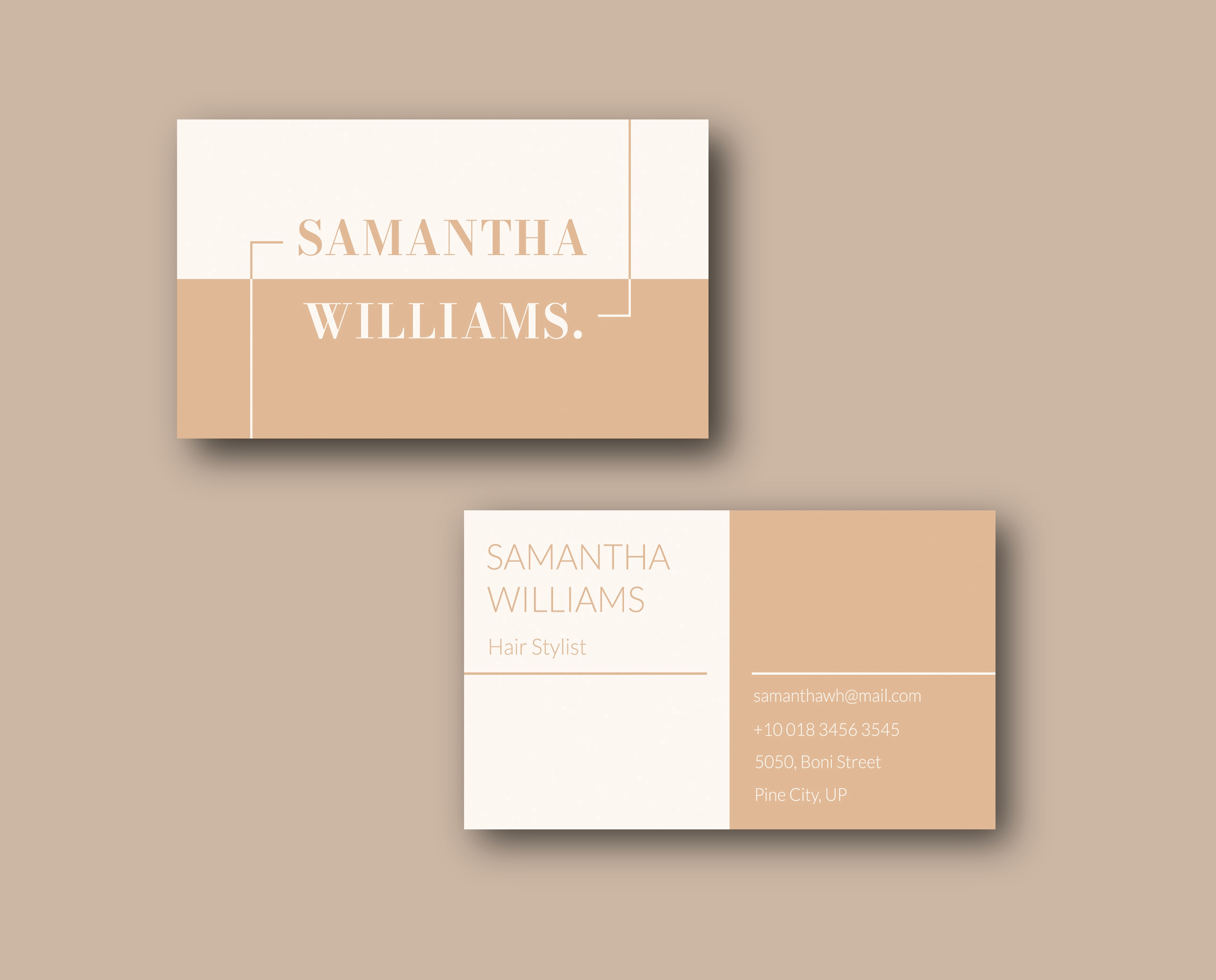 Example of Minimalist Business Card Design.