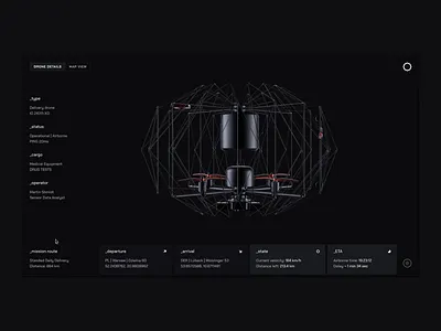 DRONISTICS animation dashboard delivery drone drones gui interface iot logistics scada transport