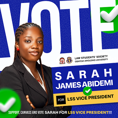 Election Campaign Flyers p.s. She won!!! graphic design