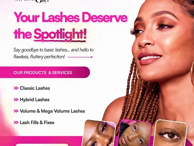 Business Flyer Design For A Lash Fixing and Sale Business flyer graphic design social media ad