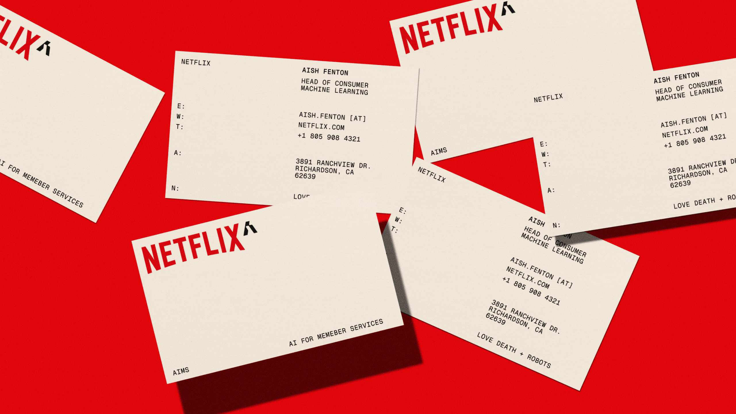 Netflix AI Team | Brand a.i. ai brand branding design identity illustration logo machine learning ml netflix people typography ui web