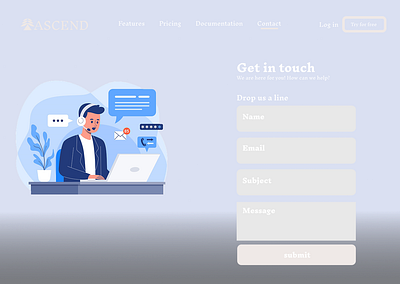 Contact page daily ui 028