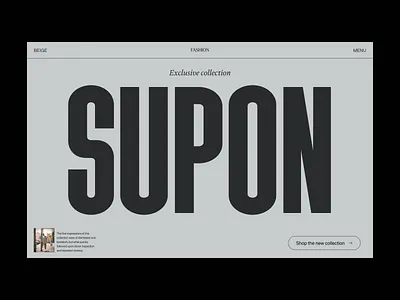 Upon Fashion shop design fashion header minimal shop typography ui ux web