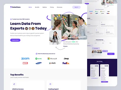 Bootcamp Landing Page Website Design bootcamp company profile data science landing page online course programming web design website website design workshop