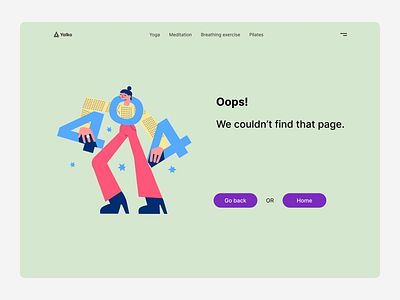 404 Error Page design 404 button call to action colors cta design error figma fun green illustration lazare gobejishvili logo navbar playful typography ui uiux ux website