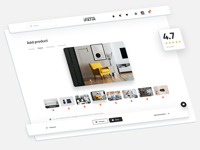 Add a product 3d add a product app design e commerce ecommerce isometric listing marketplace perspective photos pictures process product reorder step ui ux web