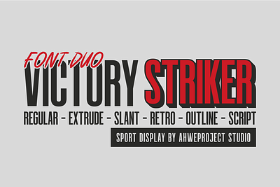 Victory Striker - Font Duo Sport Display Font action packed font