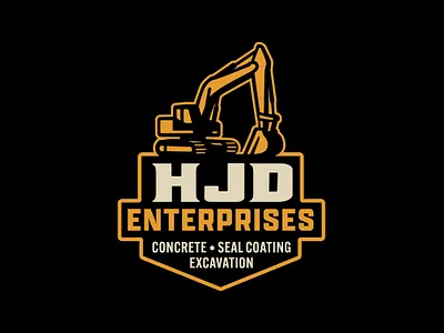 Built to Last: Branding for HJD Enterprises adobe illustrator art direction branding construction construction logo excavator logo graphic design illustration logo logo design