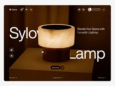 Sylova - Lamp Lighting branding design ecommerce electric elementor framer furniture house lamp landing lighting mode online page shop store ui webflow website wordpress