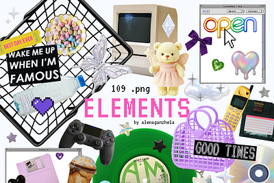 Time CAPSULE Mixed-Media Collage Set visual art