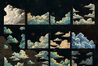 Decorative celestial collection boho