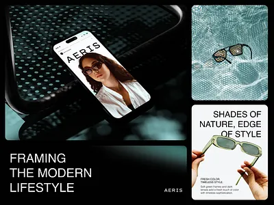 Aeris Eyewear - Social Media Design bento design brandidentity branding design designinspiration eyeweardesign graphic design logo logo design luxuryframes minimal modern moderntechdesign social media visual identity