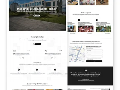 School Website Design Exploration best design clean design education figma mobile ui school school website ui ux web design
