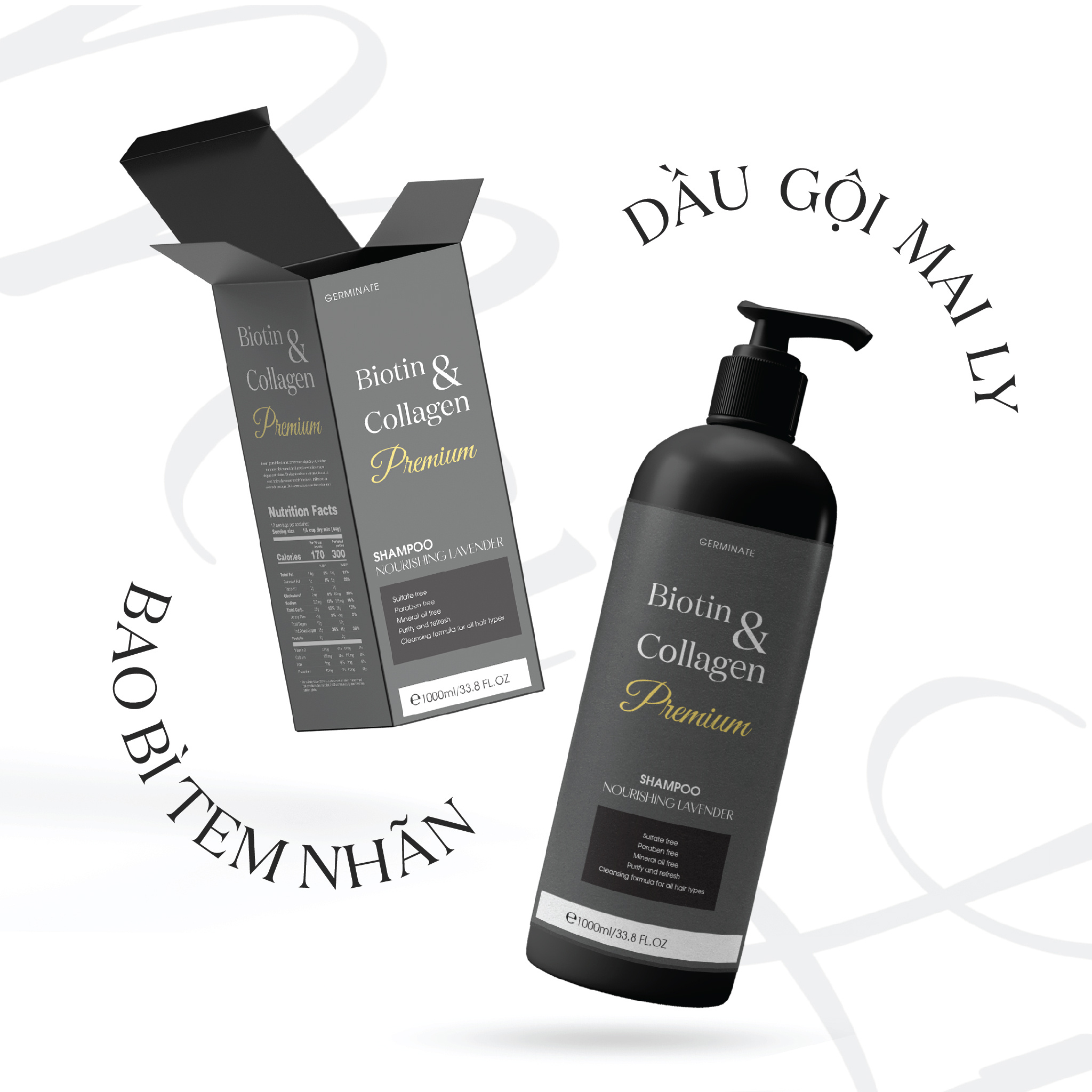 MAI LY SHAMPOO PACKAGING DESIGN branding design graphic design illustration logo logo design