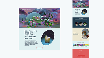 Vibrant web design for New York Restaurant squarespace ui webdesign website design