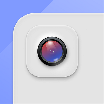 iOS style camera icon in Figma app design app icon figma graphic design icon illustration