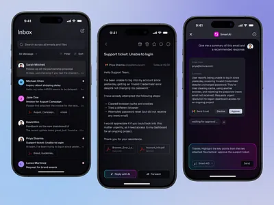 Arlo - Personal AI Assistant Mobile App ai ai app artificial intelligence assistant brand designer chat chatgpt clean design emura studio machine learning mail mobile app mobile design saas tech technology ui ui ux ux