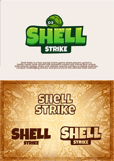 Shell Strike Game Logo graphic design illustration logo