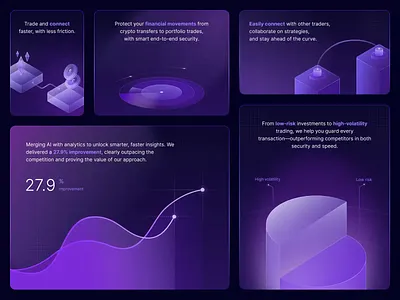 Data Assets - 2D Illustration 2d 2d illustration analytics animate asset management b2b bento grid components crypto cryptocurrency dark mode data assets dipa inhouse fintech illustrate illustration modern design saas startup trading