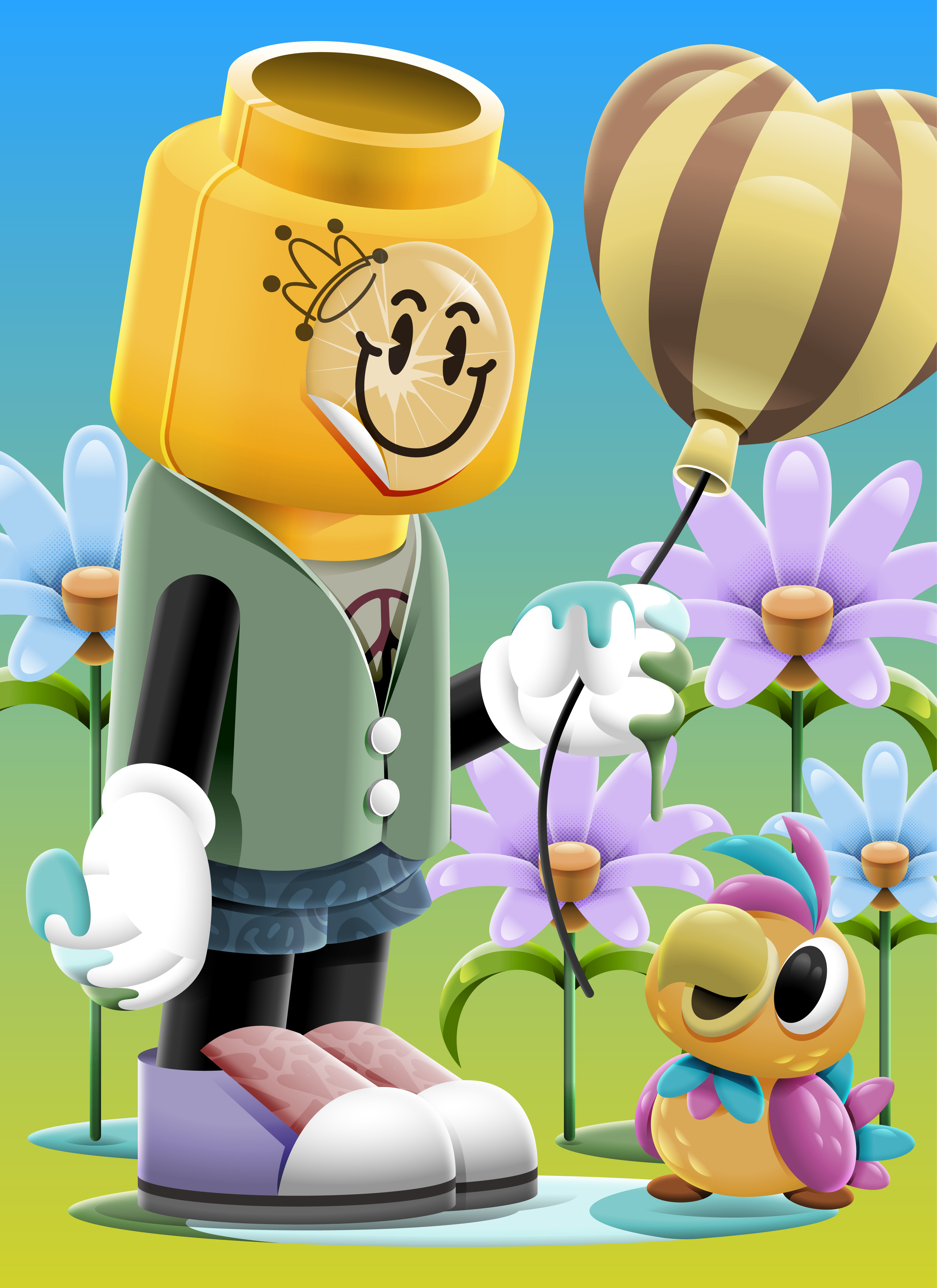 Flower Whisper abstract artwork cartoon character character design colorful cute digital art digital drawing digital illustration drawing graphic design illustration illustration art illustrations pop smile vector vector illustration vintage