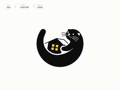 趣住吧logo｜水獭logo｜Otter logo branding design graphic design housing logo icon logo otter otter logo rental logo 住房logo 创意 标识设计 水獭logo 租房logo