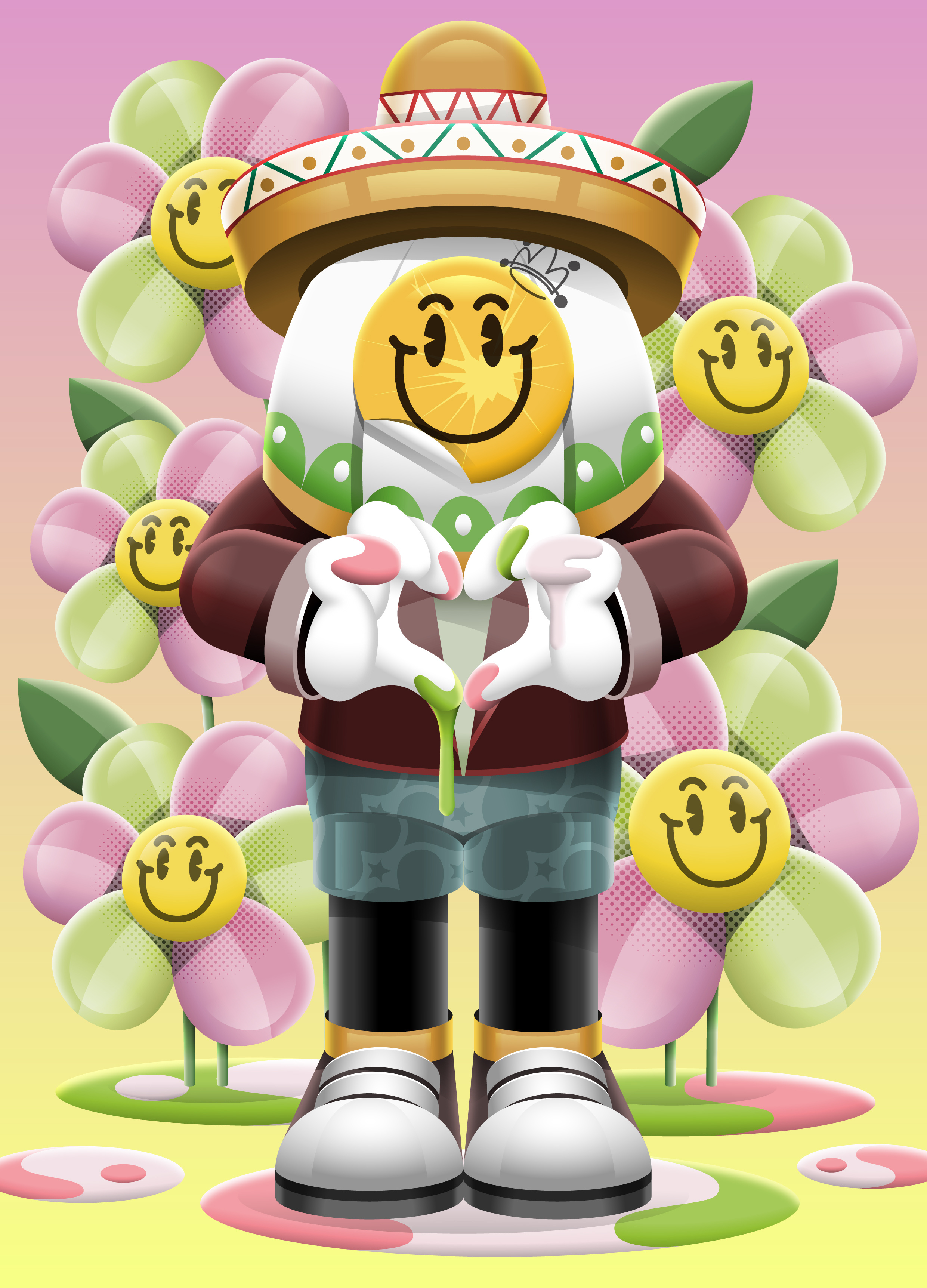 The Joy of Nature abstract artwork cartoon character character design colorful cute digital art digital drawing digital illustration drawing graphic design illustration illustration art illustrations pop smile vector vector illustration vintage