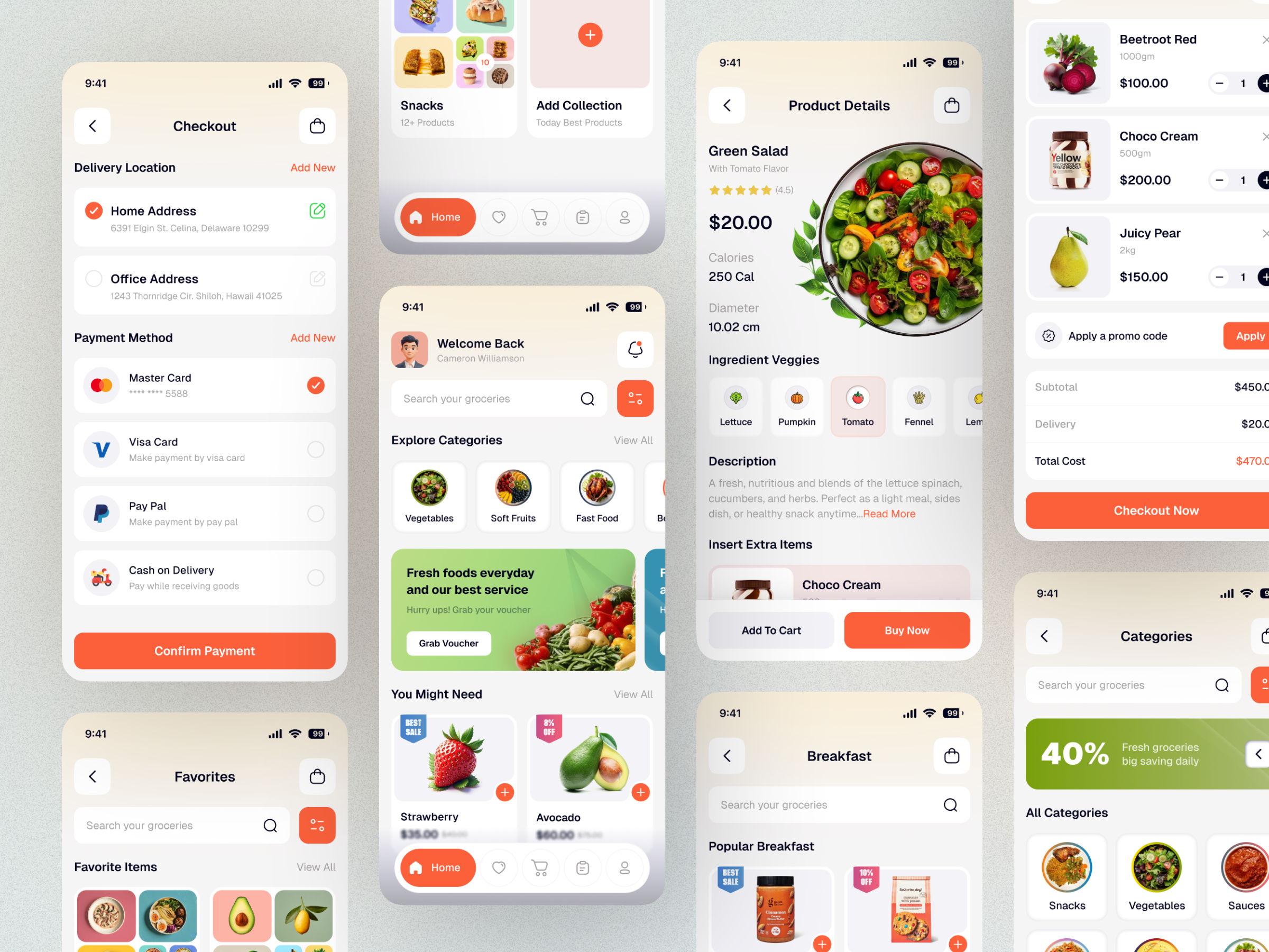 Example of Smart - Grocery Mobile App UI/UX