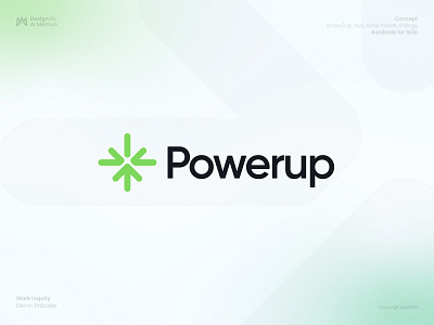 Arrow/Up and Sun, Solar Power, Energy Logo arrow branding eco friendly energy green identity logo logo design logo designer logo icon marca minimalist modern logo power renewal solar solar logo sun up upward