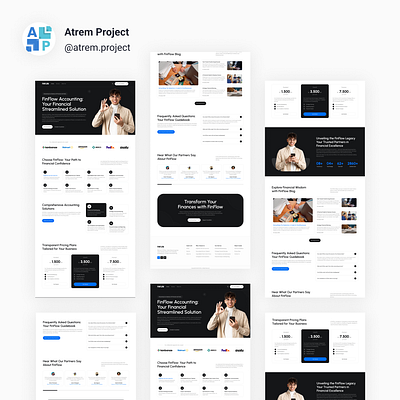 Fin Flow - Landing Page Digital Agency atrem project figma mobile app ui ui design uiux user interface ux ux design web design