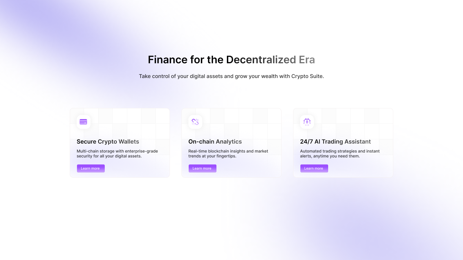 Card Design for Web3 Finance ui