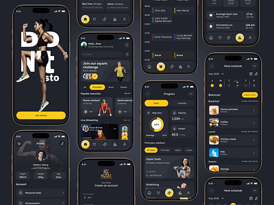 AI Fitness Tracker Mobile App UI/UX Design Concept ai best app design daily fitness fitness app fitness tracker gym healthcare app mobile app mobile app design modern app ui online training routine sport widget sports tracking workout workout plan workout tracker workout tracking