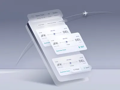 Flight search mobile app interface 3d airlines app booking clean flight interface mobile natural scanner search simple ui ux