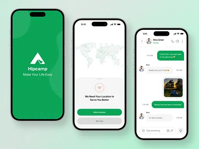 Camping App Design Screen activity animal app app design camping dark gallery life list map mobile mobile app mobile design price profile relax schedule sport travel travelling