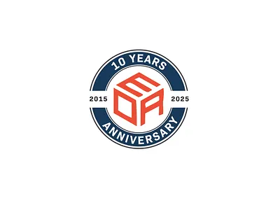 🎯 Client 10-Year Anniversary Logo Design – Badge Style branding design designer illustration logo logo design ui vector
