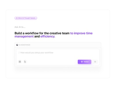 AI Workflow Design Input branding design ui user experience user interface ux