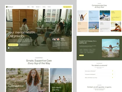 Healthcare Consultancy Website healthcare landing page medical ui web website yoga