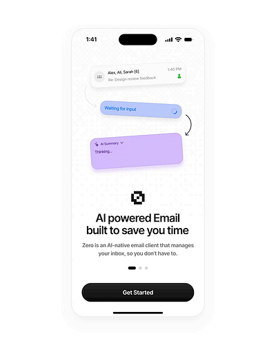 Onboarding for mail0.com animation app design app screen mobile app mobile screen motion graphics onbonboarding product design ui ux