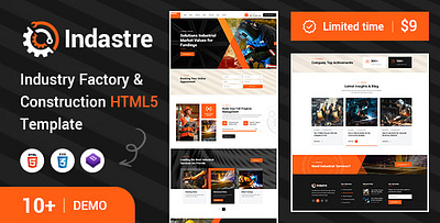 Indastre – Industry Factory and Construction HTML5 Template